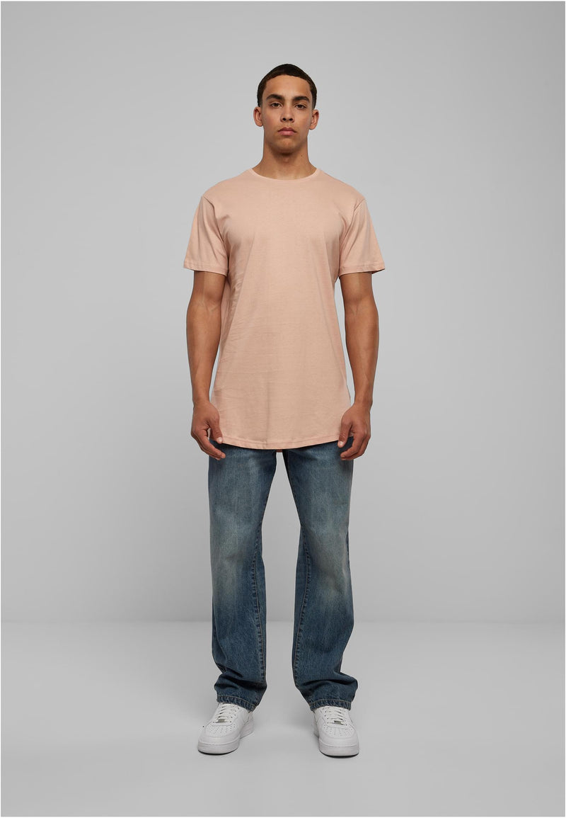 URBAN CLASSICS Shaped Long T-Shirt Light Rose