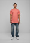 URBAN CLASSICS Shaped Long T-Shirt Coral