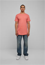 URBAN CLASSICS Shaped Long T-Shirt Coral