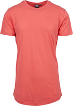 URBAN CLASSICS Shaped Long T-Shirt Coral