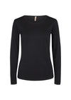 SOYACONCEPT Basic Langarm T-Shirt Schwarz