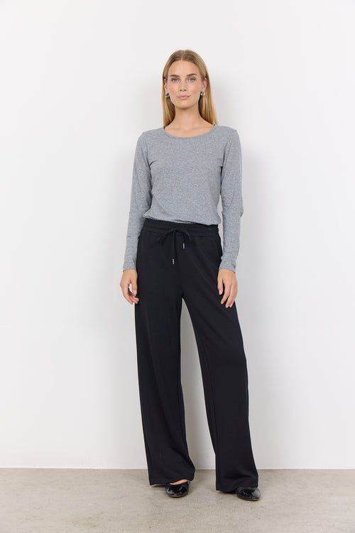 SOYACONCEPT Basic Langarm T-Shirt Grau
