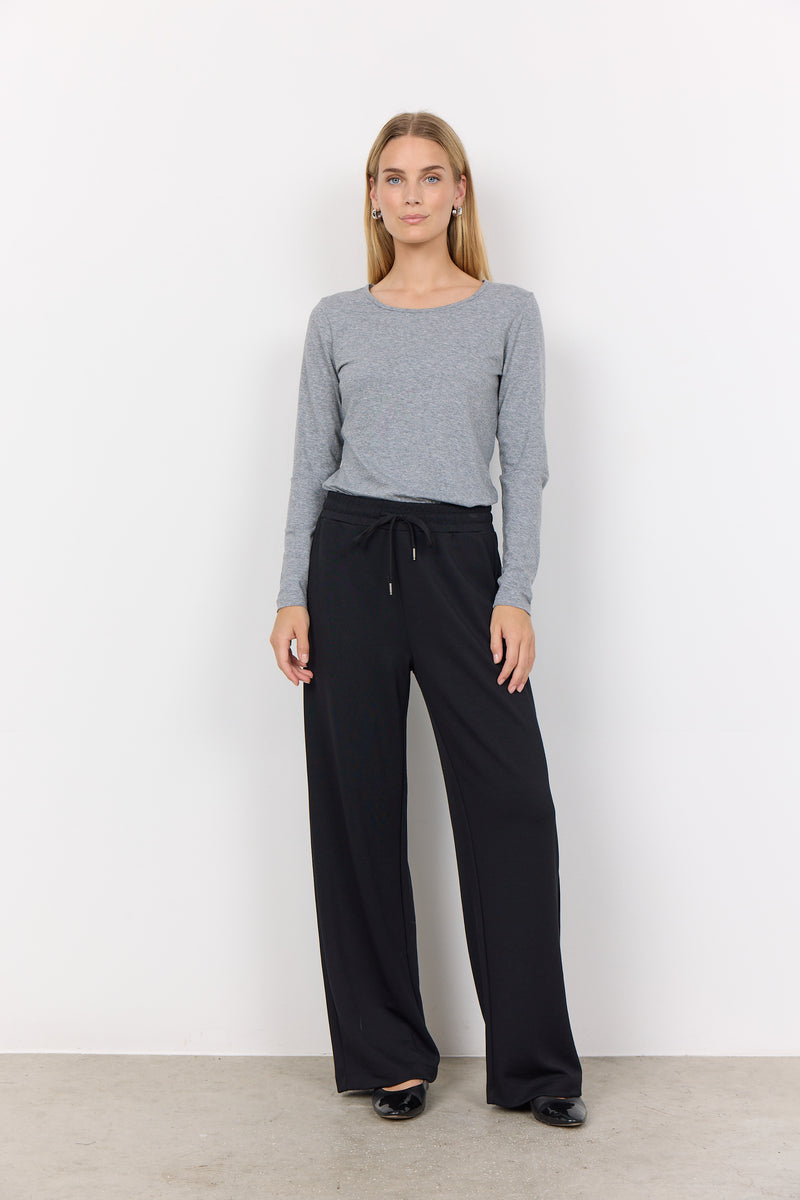 SOYACONCEPT Basic Langarm T-Shirt Grau
