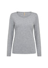 SOYACONCEPT Basic Langarm T-Shirt Grau
