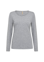 SOYACONCEPT Basic Langarm T-Shirt Grau