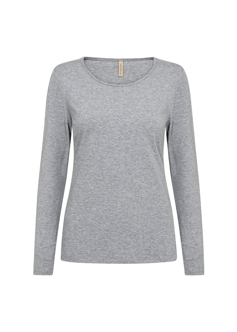 SOYACONCEPT Basic Langarm T-Shirt Grau