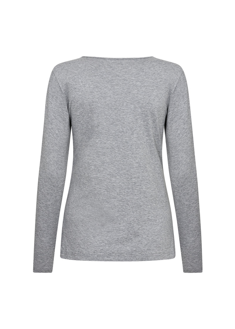 SOYACONCEPT Basic Langarm T-Shirt Grau