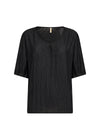 SOYACONCEPT Plissee Blusenshirt Schwarz