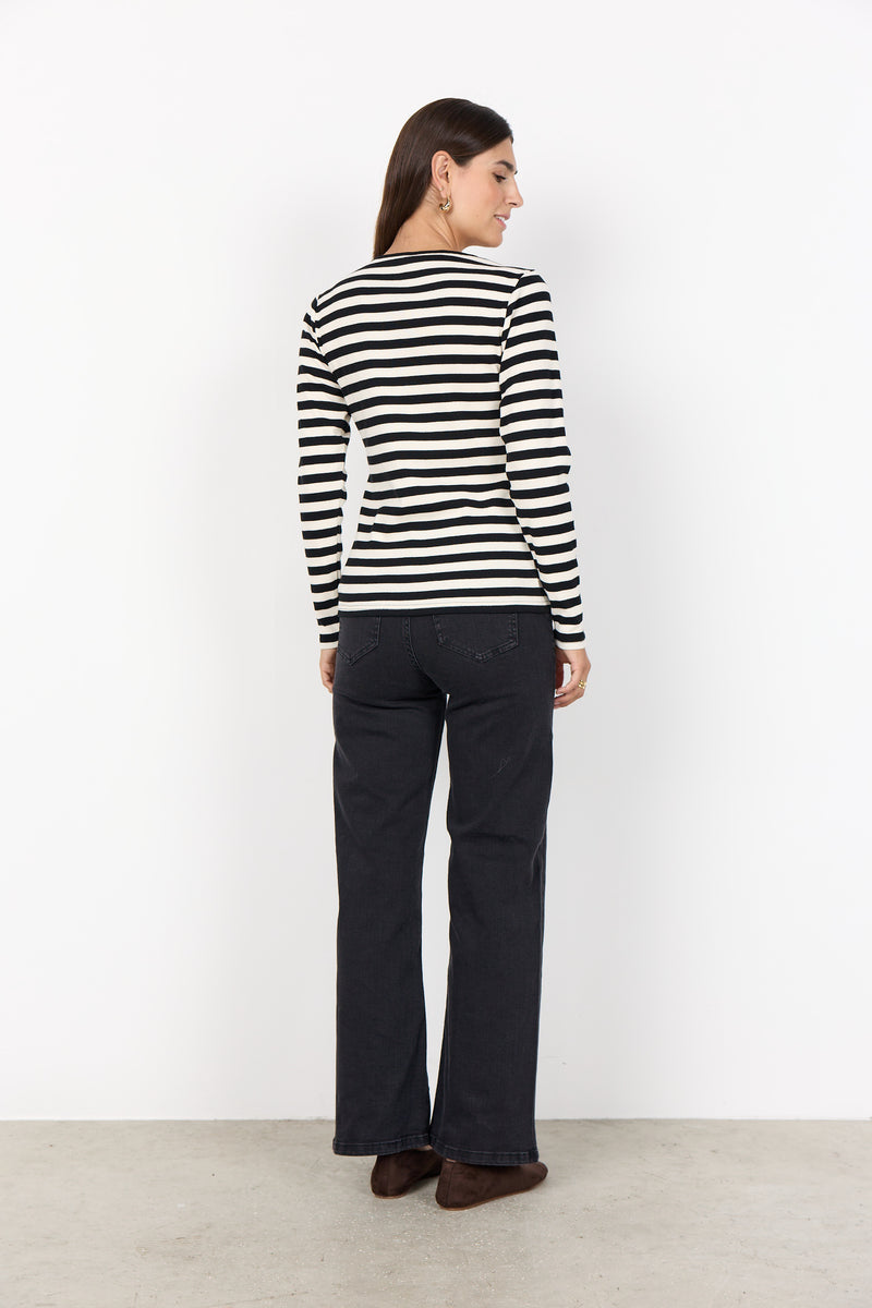 SOYACONCEPT Langarm T-Shirt Schwarz