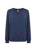 SOYACONCEPT Soft V Neck Sweatshirt Dunkelblau