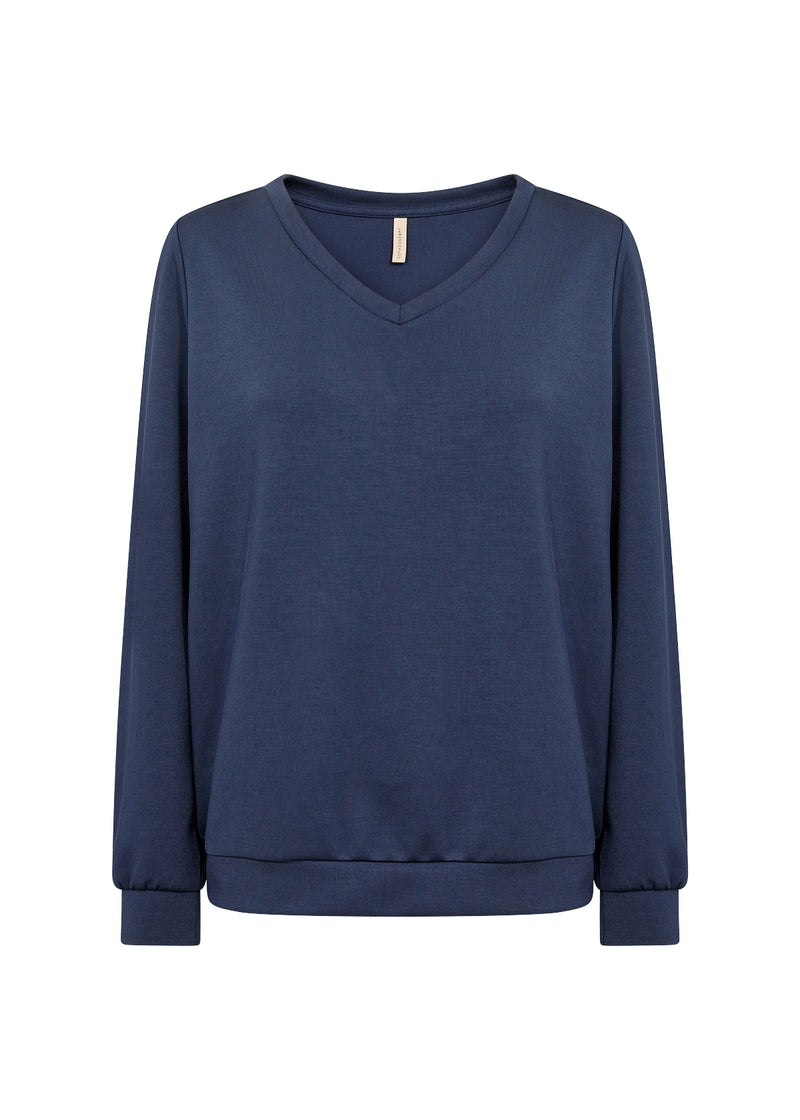 SOYACONCEPT Soft V Neck Sweatshirt Dunkelblau