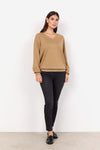 SOYACONCEPT Soft V Neck Sweatshirt Camel