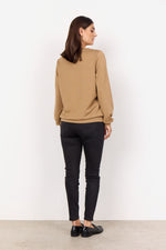 SOYACONCEPT Soft V Neck Sweatshirt Camel