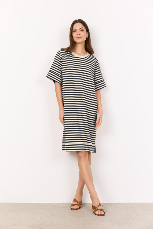 SOYACONCEPT Streifen Kleid Schwarz