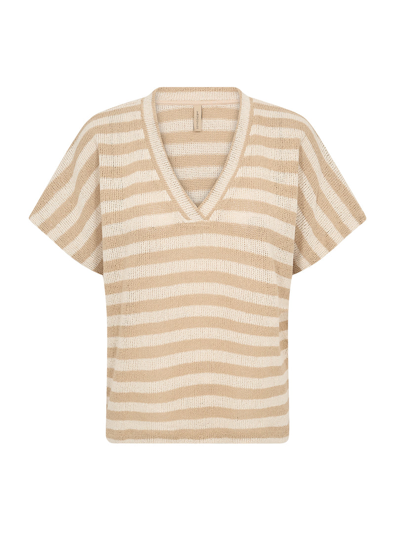 SOYACONCEPT Strick T-Shirt Sand