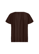 SOYACONCEPT Plissee Blusenshirt Dunkelbraun