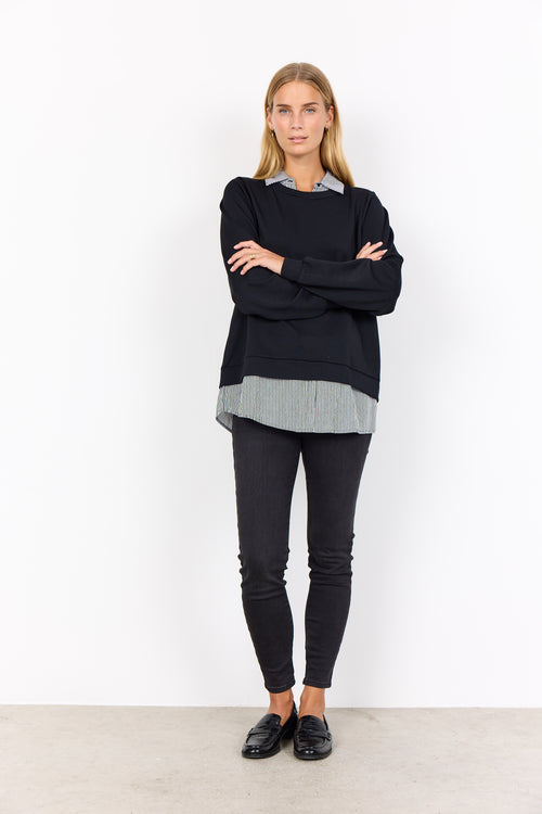 SOYACONCEPT Soft Bluse Schwarz
