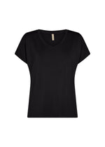 SOYACONCEPT V Auschnitt T-Shirt Schwarz