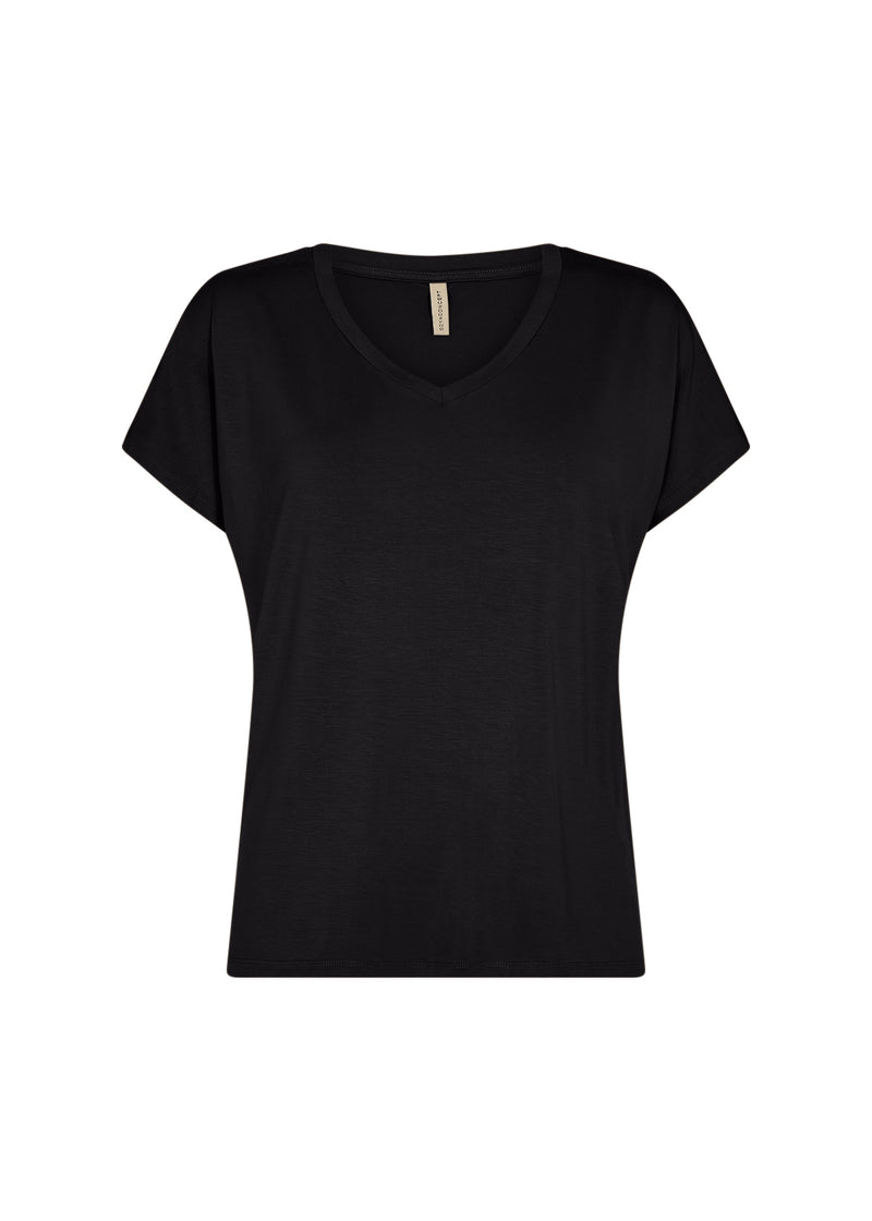 SOYACONCEPT V Auschnitt T-Shirt Schwarz