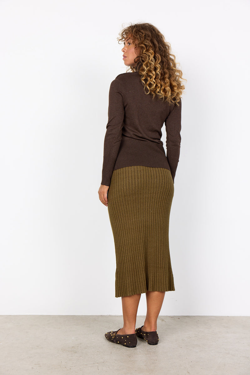 SOYACONCEPT Rollkragen Pullover Dunkelbraun