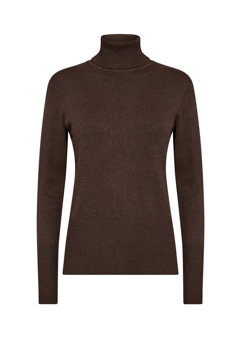 SOYACONCEPT Rollkragen Pullover Dunkelbraun