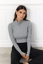 SOYACONCEPT Rollkragen Pullover Hellgrau