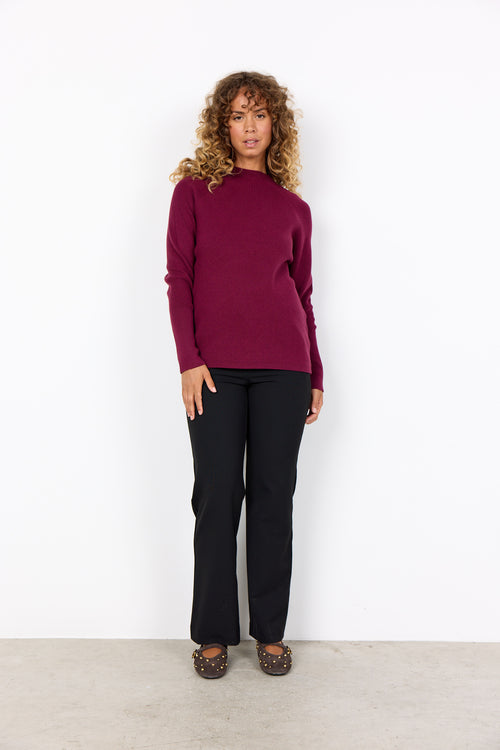 SOYACONCEPT  Stehkragen Pullover Bordeaux