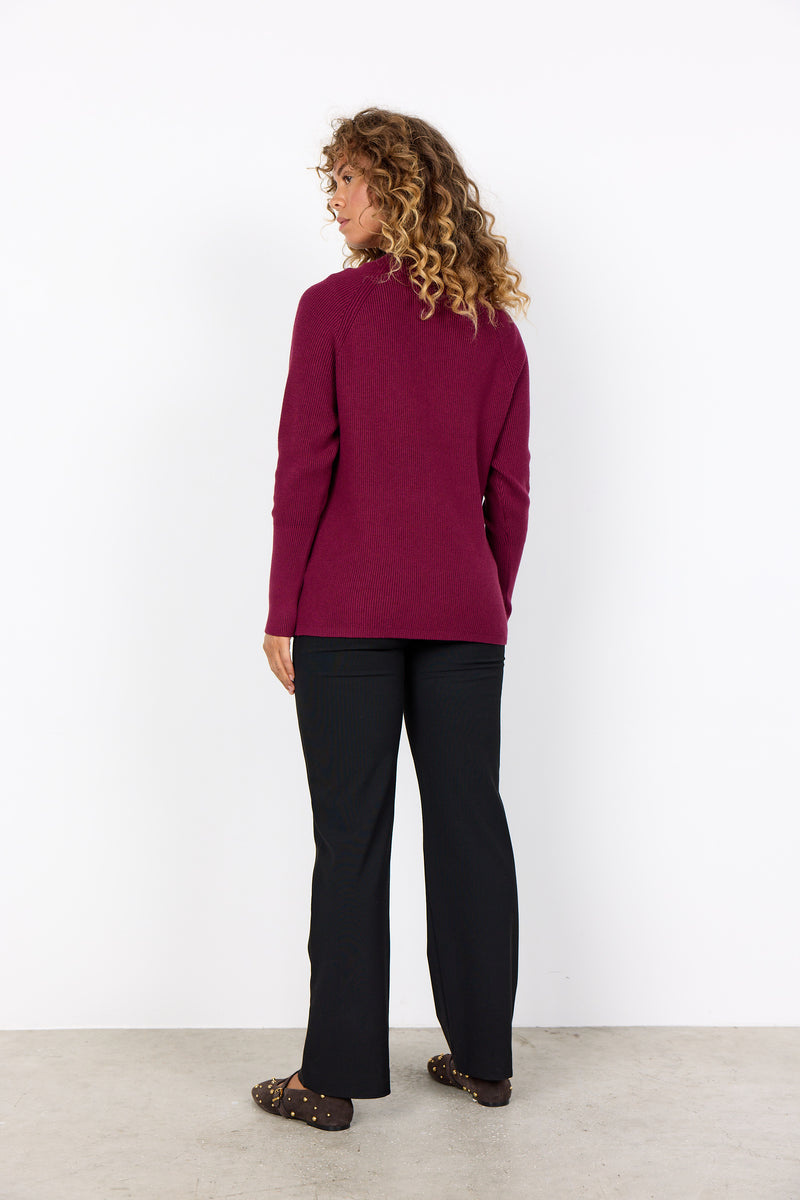 SOYACONCEPT  Stehkragen Pullover Bordeaux