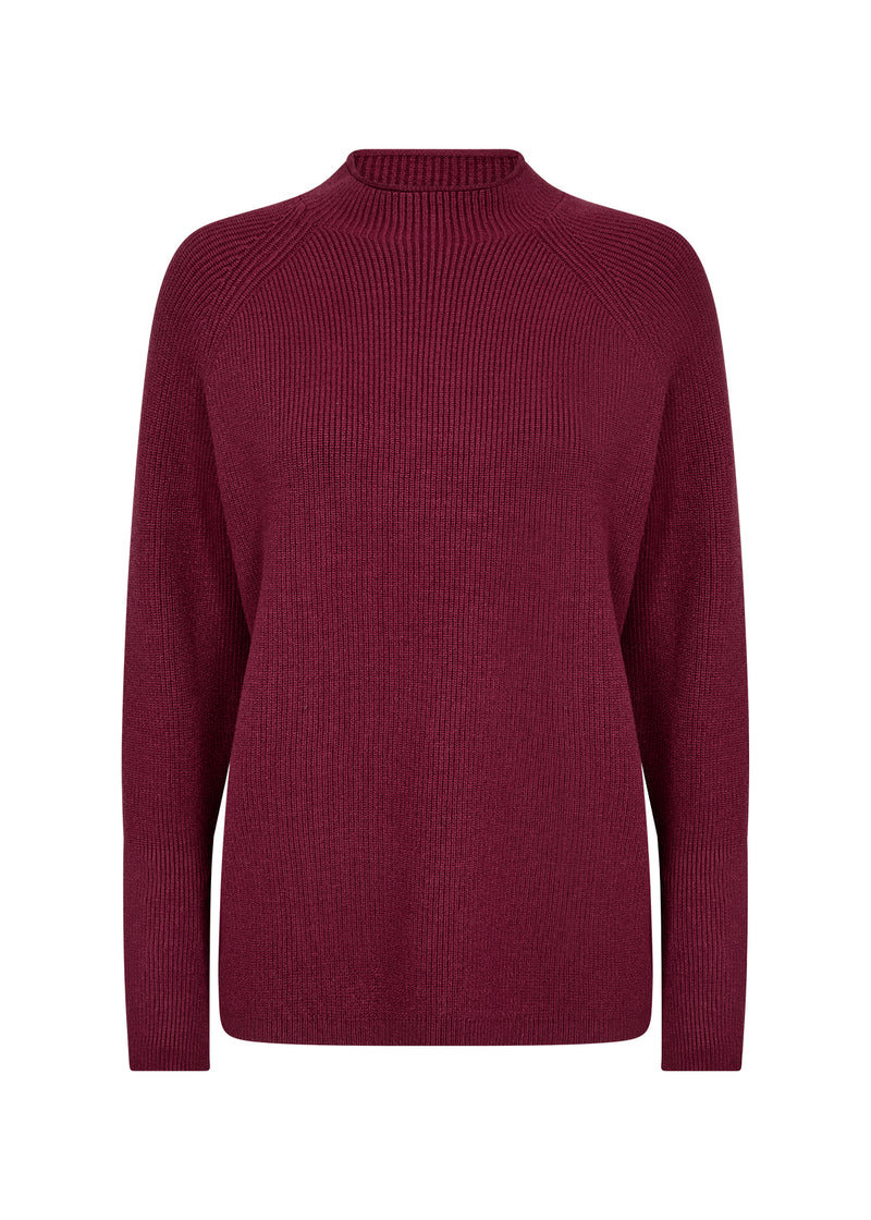 SOYACONCEPT  Stehkragen Pullover Bordeaux