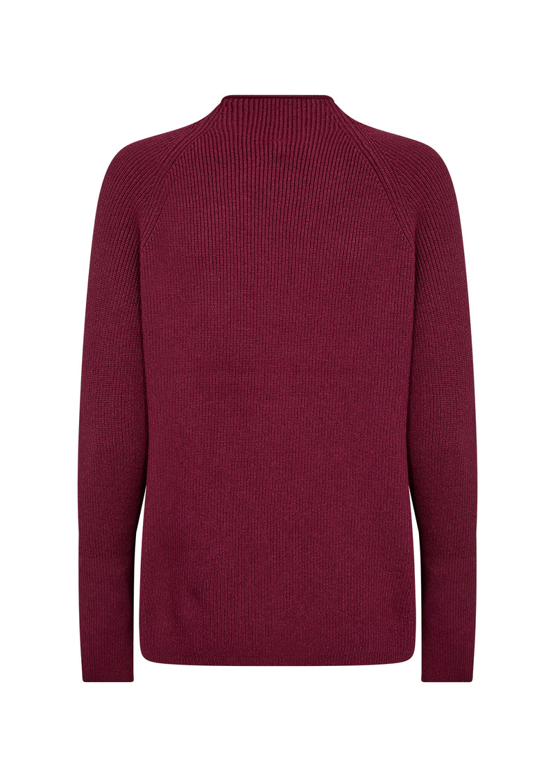 SOYACONCEPT  Stehkragen Pullover Bordeaux