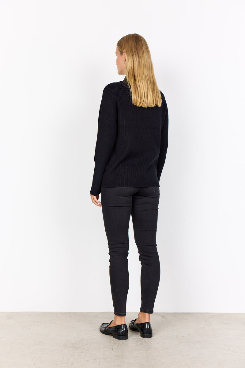 SOYACONCEPT  Stehkragen Pullover Schwarz
