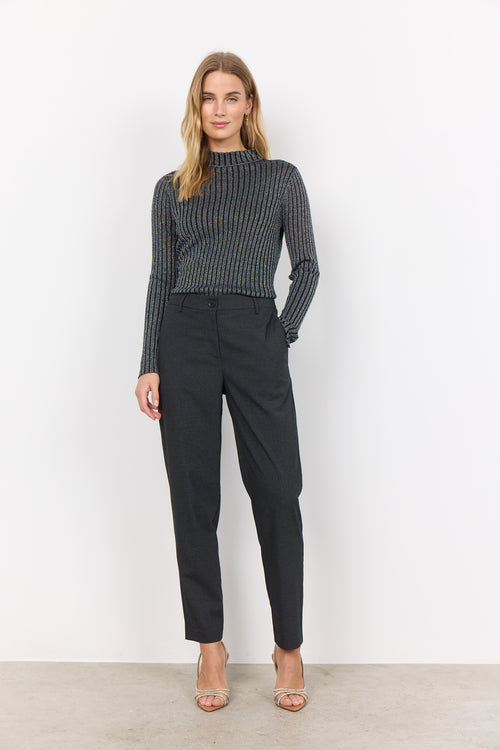SOYACONCEPT Glitzer Pullover Schwarz