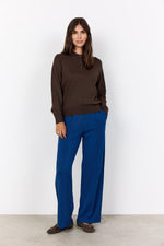 SOYACONCEPT Polokragen Pullover Dunkelbraun