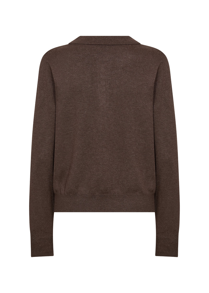 SOYACONCEPT Polokragen Pullover Dunkelbraun
