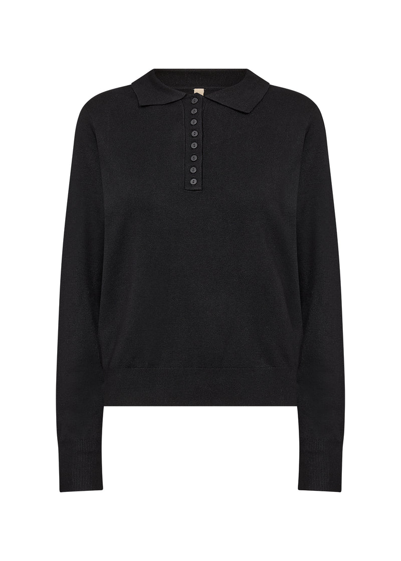 SOYACONCEPT Polokragen Pullover Schwarz