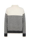 SOYACONCEPT Stehkragen Streifen Pullover Creme