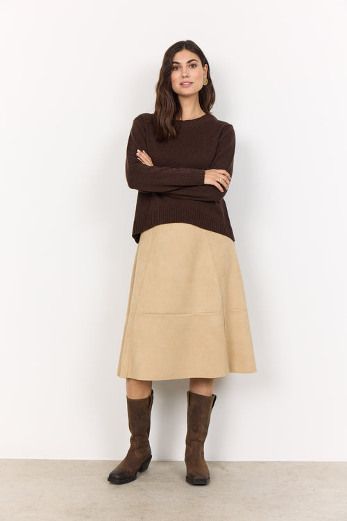 SOYACONCEPT Wolle Pullover Dunkelbraun