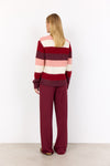 SOYACONCEPT Streifen Pullover Bordeaux