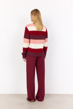 SOYACONCEPT Streifen Pullover Bordeaux