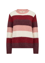 SOYACONCEPT Streifen Pullover Bordeaux