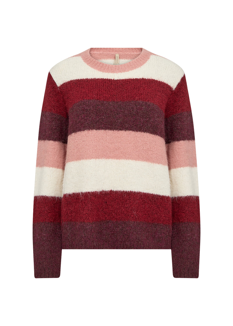SOYACONCEPT Streifen Pullover Bordeaux