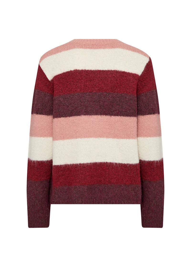 SOYACONCEPT Streifen Pullover Bordeaux