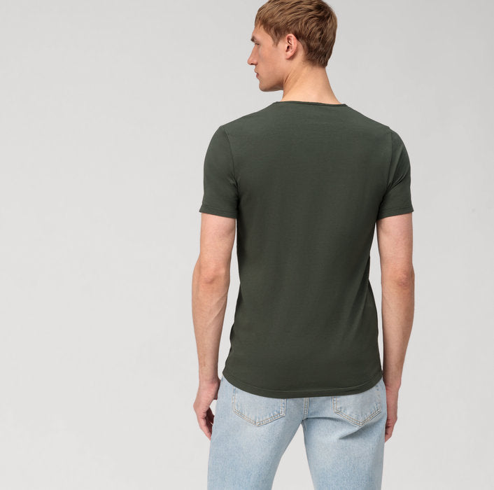 OLYMP T-Shirt Level 5 body fit Oliv