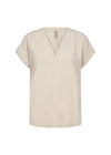 SOYACONCEPT Leinen Blusenshirt Helles Sand
