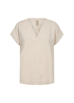 SOYACONCEPT Leinen Blusenshirt Helles Sand