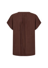 SOYACONCEPT Leinen Blusenshirt Dunkelbraun