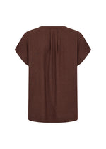 SOYACONCEPT Leinen Blusenshirt Dunkelbraun