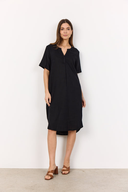 SOYACONCEPT Leinen Kleid Schwarz