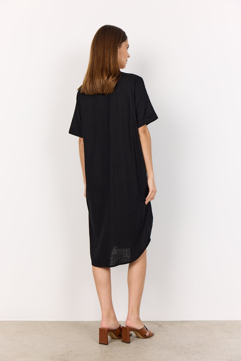 SOYACONCEPT Leinen Kleid Schwarz
