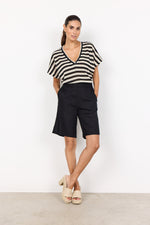SOYACONCEPT Leinen Shorts Schwarz